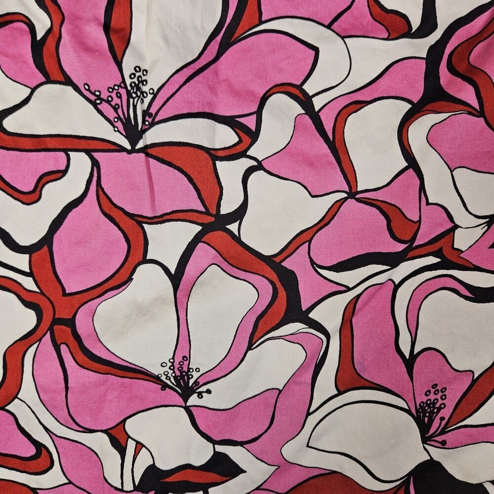 Womens Y2K Pink Black Floral Whimsical Baddie Scallop Hem Skirt Stretch Size 10 - Picture 3 of 8